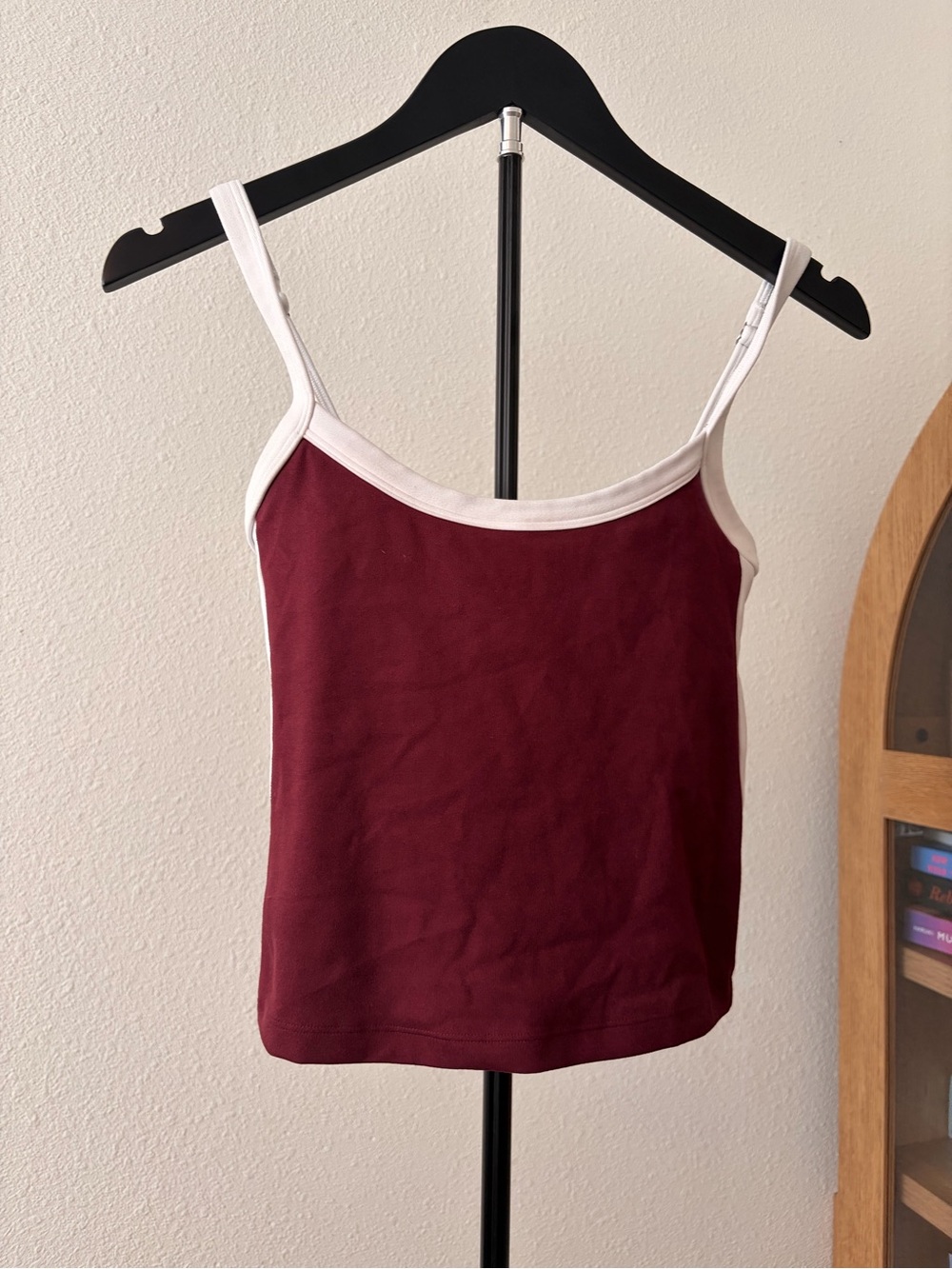 Gilly Hicks Burgundy Athletic Tank with White Trim